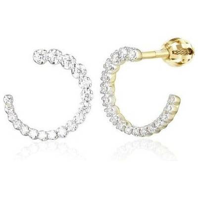 Gems, Peckové náušnice Lunaris, kombinované zlato s brilianty, 585-38-3-7019.2ZB0.0.00.HSI.000.05