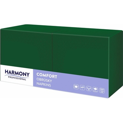 HARMONY Ubrousky Professional 33x33cm 2V celulóza zelené 250 ks