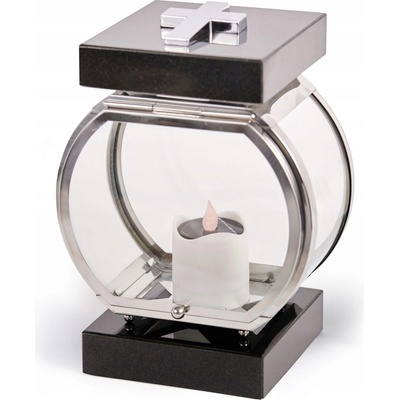 Lampáš Idealstone prírodný kameň, kov, sklo 24 cm
