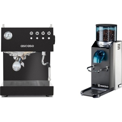 Set Ascaso Steel UNO + Rancilio Rocky Doserless