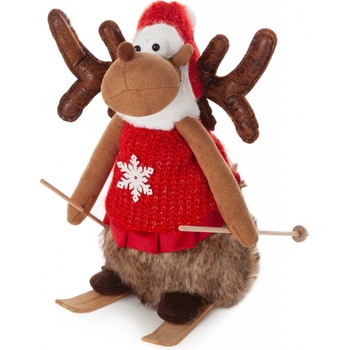 EUROFIRANY VIANOČNÁ DEKORAČNÁ REINDEER 37 CM VIACFAREBNÁ