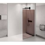POLYSAN Architex - Душ стена Walk-In, 96x210 см, матово черно/кафяво стъкло AXB100MR (AXB100MR)