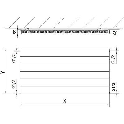 Mexen Line CL11 W411L-050-070-70 500 mm x 700 mm černý