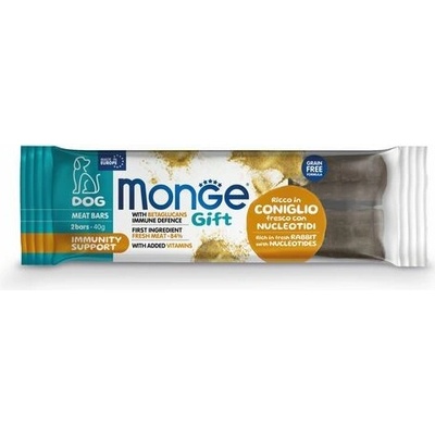 MONGE GIFT Meat bars Immunity support 2ks mäsové tyčinky pre dospelé psy s králikom Nukleotidmi a Betaglukánmi 40 g