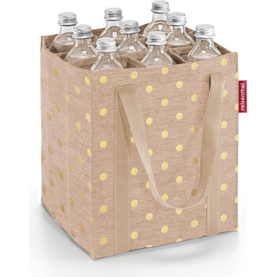 Reisenthel Bottlebag Metallic dots coffee