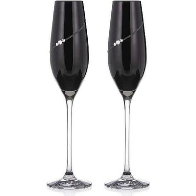 Diamante Silhouette black poháre na sekt 2 x 210 ml
