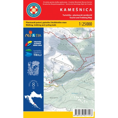 Kamešnica turistická mapa HGSS