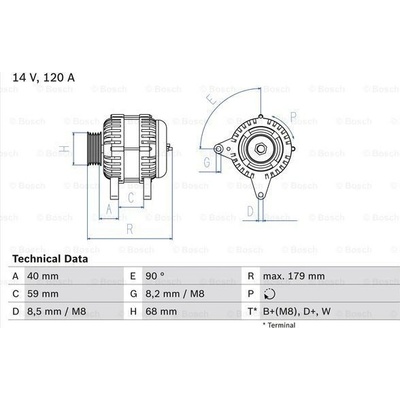 Alternátor BOSCH 0 986 040 360