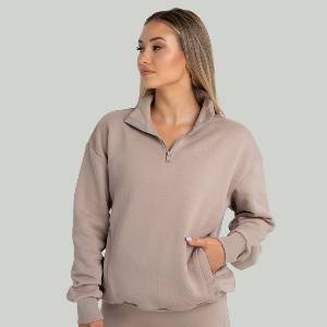 GymBeam STRIX Дамски суичър Taupe XS