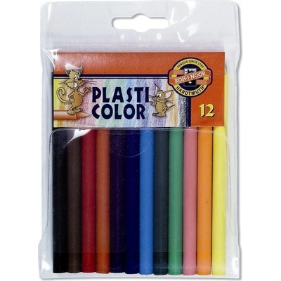 Koh-i-noor Voskové pastelky plasticolor 8732-12 ks barev