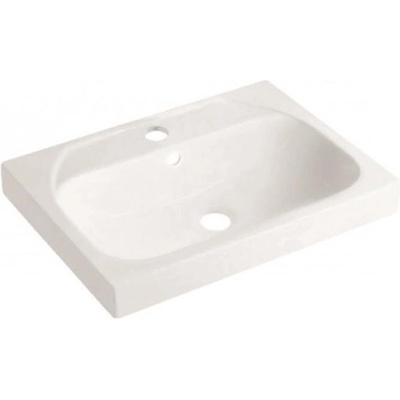 Inter Ceramic Мивка за баня icc 6049 -1, монтаж върху мебел, порцелан, бял гланц, 61х18.5х49см (6049 -1)