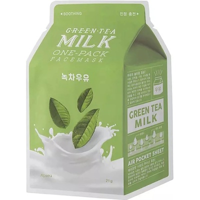 A'Pieu Green Tea Milk One-Pack maska s extraktom zo zeleného čaju 21 g