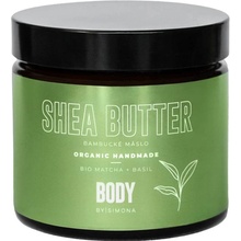 Beauty By Simona Body By Simona BIO MATCHA Organické ručně vyráběné bambucké máslo s bazalkou 250ml