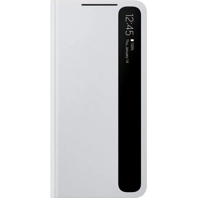 Samsung Clear View Cover EF-ZG991CJ - оригинален кейс, през който виждате информация от дисплея за Samsung Galaxy S21 (сив)