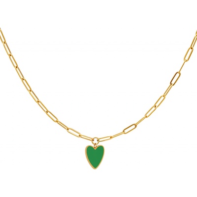 Ornamenti Dětský green heart gold OOR300043
