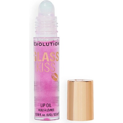 Revolution Glass Kiss trblietavý olej na pery Mermaid Blue 5,5 ml