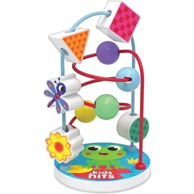 KIDS HITS Детски хитове: Дървена игра с мъниста - Щастлива жаба (kh20/076)
