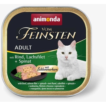 Animonda Vom Feinsten Adult Schlemmerkern -Котешки пастет с говеждо, филе от сьомга + спанак, 100 гр