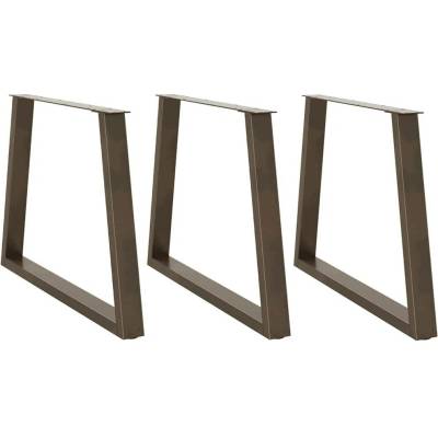 Omaxi 957604 Nohy k jídelnímu stolu ve tvaru V 3 ks přírodní ocel 90 x 72-73,3 cm ocel