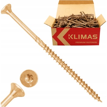 KLIMAS priemer Ø 5 mm - Skrutky / Vruty do dreva so zápustnou hlavou TORX Dĺžka: 5x80-200ks/bal