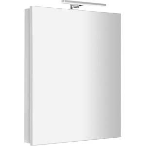 SAPHO Greta - Огледален шкаф с LED осветление 60x70x14 см, 1 врата, панти отдясно, матово бяло GR060-0031 (GR060-0031)