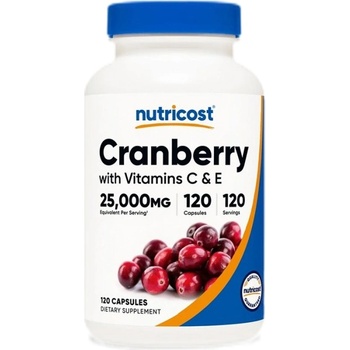 Nutricost Cranberry 500 mg + Vitamins C & E [120 капсули]