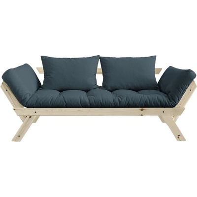 Karup Design Rozkladacia pohovka s modrým poťahom Bebop Natural/Petrol Blue petrolejovo