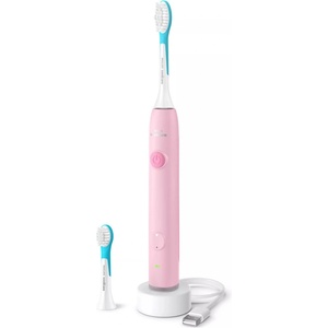 Philips Ел. четка за зъби Philips Sonicare For Kids Smart, включена резервна глава, 2 режима, до 21 дни живот на батерия, розова (HX6600/11)