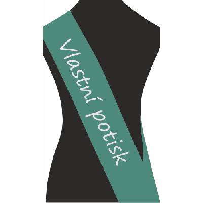 ON-DESIGN Šerpa VLASTNÍ POTISK Barva: emerald, Barva potisku: stříbrná metalická, Fonty písma: Segoe Print