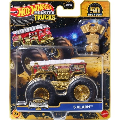 Mattel Hot Wheels Monster Trucks 50 Bigfoot Trophy Champions 5 Alarm