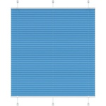 vidaXL Плисирана щора, синя, 115x150 см, ширина на плата 114, 4 см, полиестер (4015197)