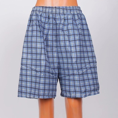 Мъжки макси карирани шорти в гълъбово синьо