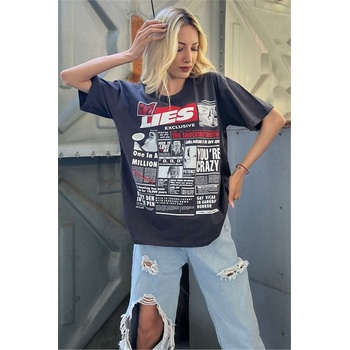 Madmext Дамска тениска mg1506 - Антрацит #331824 (331824_Антрацит)