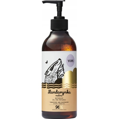 YOPE Mandarinka a Malina Přírodní Sprchový Gel 400 ml