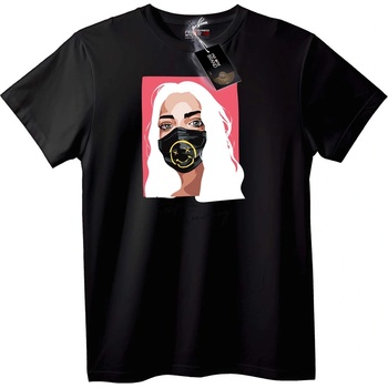 NOONEBRAND Тениска Smiley Маска - XL, Black