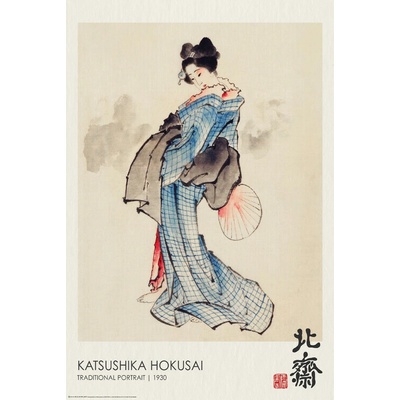 Plagát, Obraz - Traditional Geisha Portrait (1830), 61 × 91.5 cm