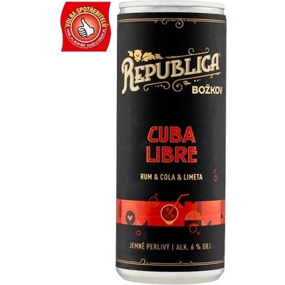 Republica Cuba Libre Rum Cola Limetka 6% 0,25 ml (plech) – Sleviste.cz