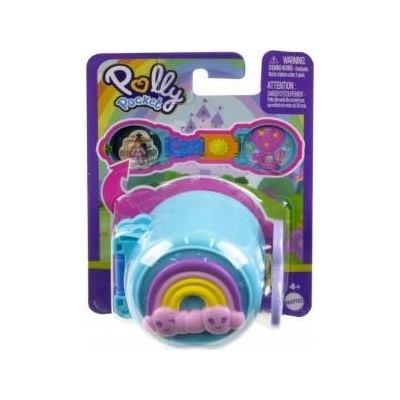 Mattel Polly Pocket Figure Compact Mini Set, Blue