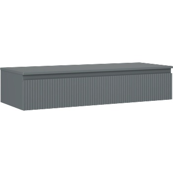 Mexen Rivel банята шкаф под мивка 120 см с плот, 1 чекмедже, оребрена, графит мат - 91A20-12023-1-BFC66 (91A20-12023-1-BFC66)