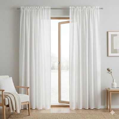Takoy Hotová záclona 140x250 Simply white-HT-01154 | 140 x 250 cm