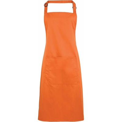 Premier Workwear Keprová pracovní zástěra s kapsou z kolekce Colours Collection terracotta Pantone 159C 72x86cm PW154