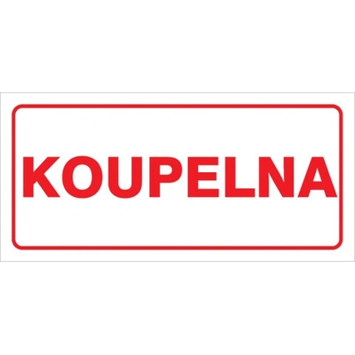 Značka Koupelna, samolepicí fólie, 100 × 210 mm BZ FT687