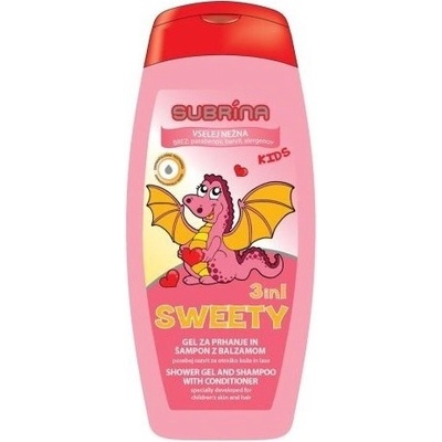 Subrína For Kids dětský sprchový šampon s kondicionérem 3v1 Sweety 250 ml