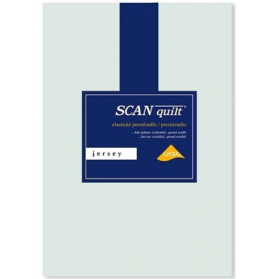 SCANquilt prostěradlo jersey elastic lycra aqua modré 180x200