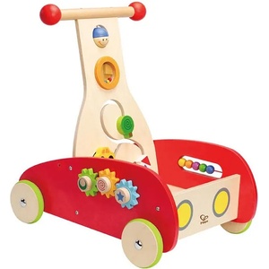 Hape Количка за прохождане HaPe International - Със зъбни колела и сметало, дървена (H0370) - ozone Проходилка
