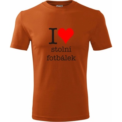 Tričko I love stolní fotbálek oranžové
