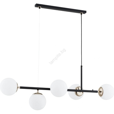 Alfa Пендел DANSA 5xE14/10W/230V черен/златист (ALF63362)