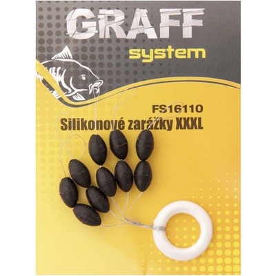 Graff System Silikonové zarážky čierné XL 10ks