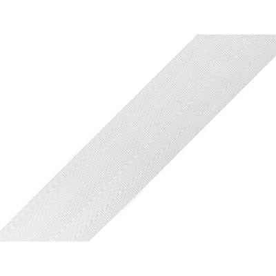 Hladký oboustranný popruh s leskem šíře 32; 38 mm, střední, 5 (38 mm) bílá