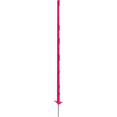 Plastový sloupek pro elektrický ohradník, délka 156 cm, 11 oček, růžový